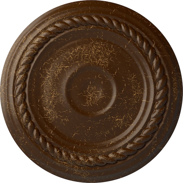 Ekena Millwork Small Alexandria Ceiling Medallion (Fits Canopies up to 4 5/8"), 7 7/8"OD x 3/4"P, Root Beer Crackle CM07ALRBC - main